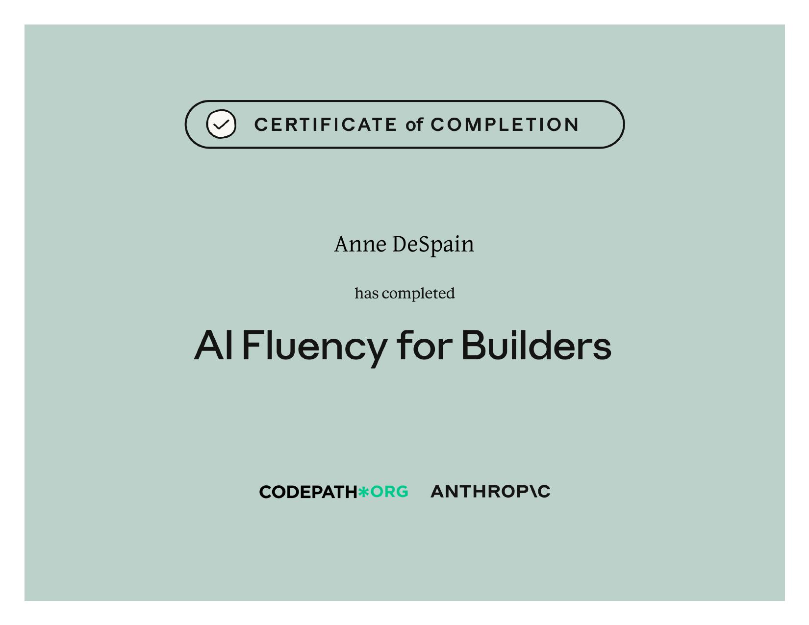 AI Fluency for Builders — Anthropic