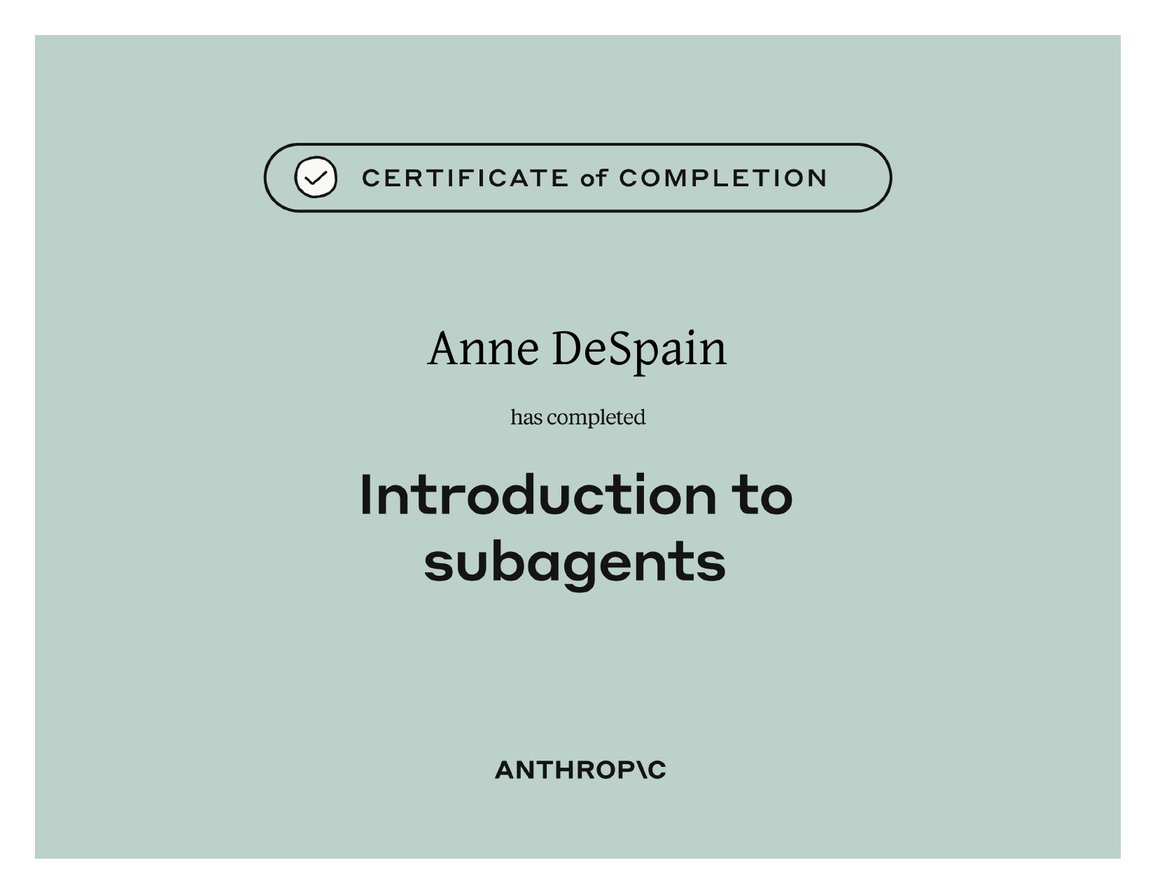 Introduction to Subagents — Anthropic