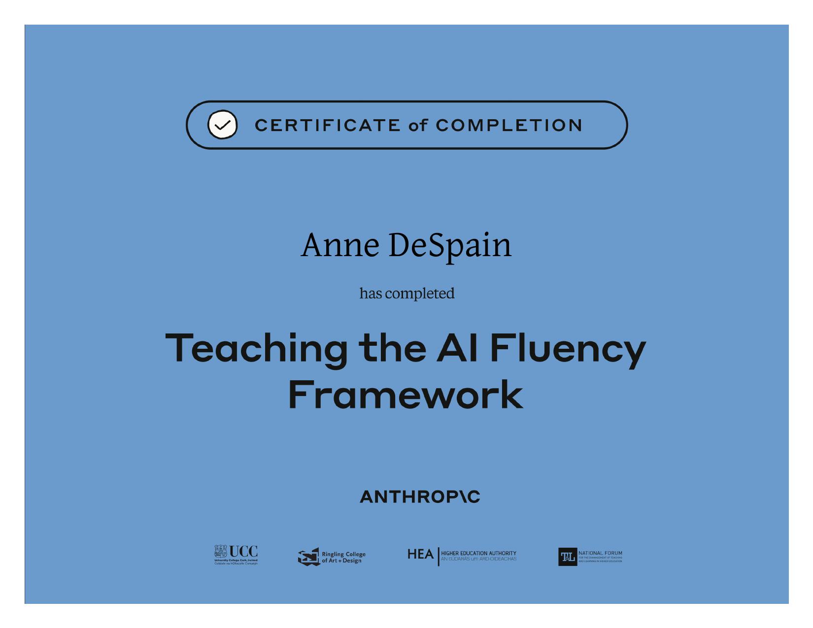 Teaching the AI Fluency Framework — Anthropic